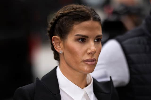 Rebekah Vardy has given an exclusive interview to TalkTv in the aftermath of her defamation trial against Colleen Rooney, known as the ‘Wagatha Christie’ trial. (Credit: Getty Images)