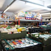 Crates of food at a Trussell Trust food bank (Photo: Trussell Trust)