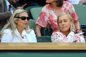 Czech’s former tennis player Martina Navratilova (R) has received a double cancer diagnosis