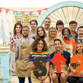 Pictured is the Celebrity GBBO line-up for 2023. Back Row - Ellie Taylor, Joe Thomas, Paddy McGuinness, Coleen Nolan, Tom Daley, Adele Roberts. Lucy Beaumont, David Morrissey. Middle Row - Tim Key, Jessica Hynes, Gemma Collins, AJ Odudu, Mike Wozniak, Judi Love, Deborah Meaden, Jay Blades. Front Row - Rose Matafeo, David Schwimmer, Jesy Nelson, Tom Davis. Pic: Channel 4