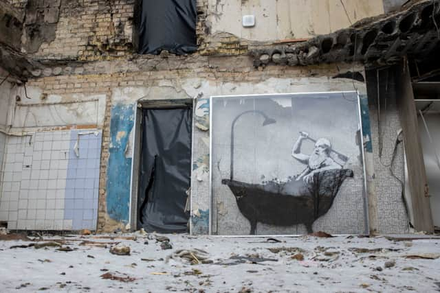 Banksy artwork in Ukraine