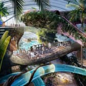  Therme Manchester’s next generation waterpark area, including living waterslides. Credit: Therme