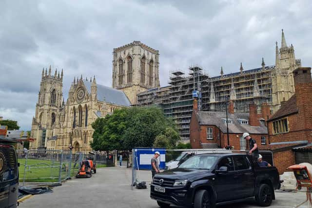 View from York Minster Refectory. 