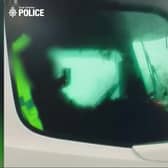 Video grab as secret police video footage captures “selfish” drivers using their phones as they speed along major motorways.  