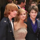 Actor Rupert Grint, Actress Emma Watson, and Actor Daniele Radcliffe attend the Premiere of Harry Potter  (Thos Robinson/Getty Images)