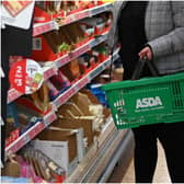 A shopper wearing a protective face covering to combat the spread of the coronavirus, chooses items off the shelves of an Asda supermarket in London on December 14, 2020. - With just over two weeks to go until Britain leaves the EU single market, preparations have been stepped up as fears grow about the impact of customs checks and congested ports. Concern is rising over the supply of perishable fresh fruit and vegetables, much of which is imported from EU countries. (Photo by Daniel LEAL / AFP) (Photo by DANIEL LEAL/AFP via Getty Images)