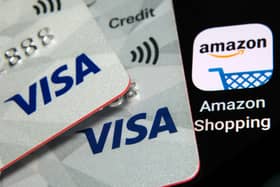 Visa credit cards and Amazon shopping online