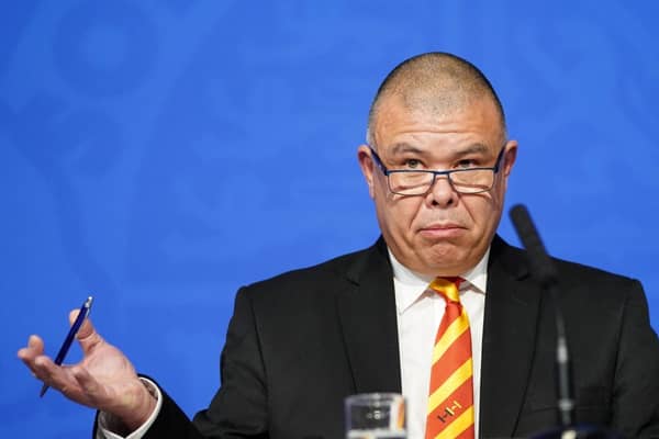 Britain’s Deputy Chief Medical Officer for England Jonathan Van-Tam attends a media briefing on the latest Covid-19 update, at Downing Street, central London on November 29, 2021 (Photo by STEFAN ROUSSEAU/POOL/AFP via Getty Images)