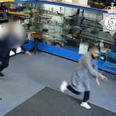 Thieves caught on camera robbing a jewellery store in East Sussex