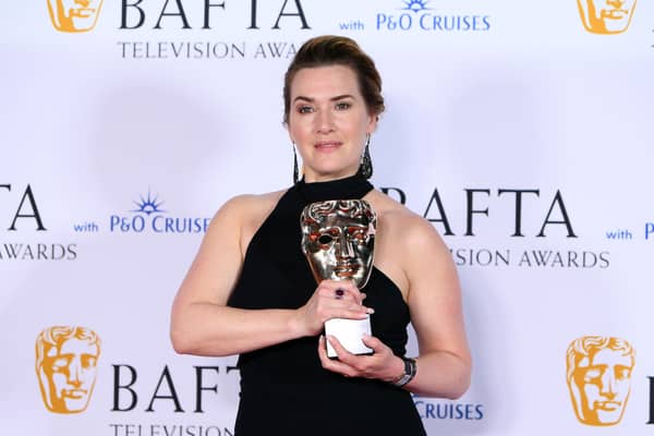 Kate Winslet with her BAFTA award