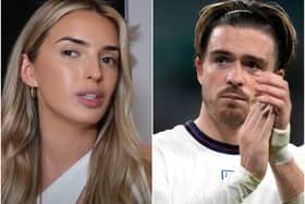 Sasha Attwood, the girlfriend of England and Aston Villa star Jack Grealish, has said she was sent 200 death threats a day (Sasha Rebecca YouTube / Getty Images)