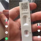 Pupils have been posting clips of themselves adding various liquids to lateral flow tests (Photo: TikTok)