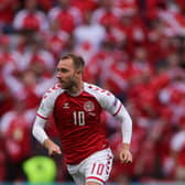 Denmark's midfielder Christian Eriksen during the UEFA EURO 2020 Group B football match between Denmark and Finland (Photo by FRIEDEMANN VOGEL/AFP via Getty Images)