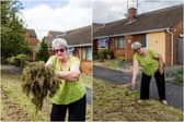 Anne Harris with a nightmare pile of grass (Photo: Leila Coker)