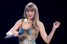 US singer-songwriter Taylor Swift performs onstage during Eras tour