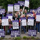 School support workers, cleaning staff and janitors are currently on strike in Scotland as the Unison union remains locked in a pay dispute with education chiefs. (Credit: Jane Barlow/PA Wire)