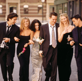 The main cast of Friends - David Schwimmer, Jennifer Aniston, Courtney Cox, Lisa Kudrow and Matt LeBlanc - have issued a joint statement after the death of their former co-star Mathew Perry. (Credit: Getty Images)