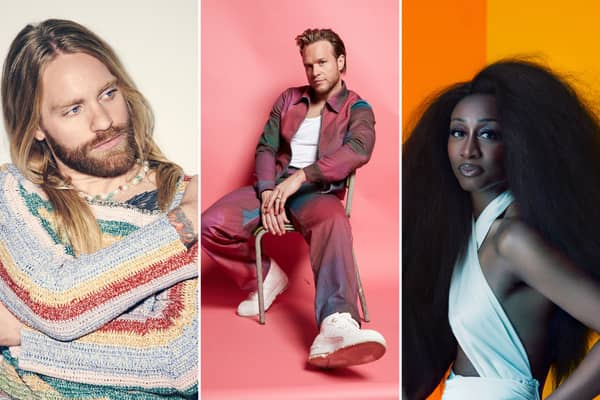 From left, Sam Ryder, Olly Murs and Beverley Knight will be playing at CarFest this summer