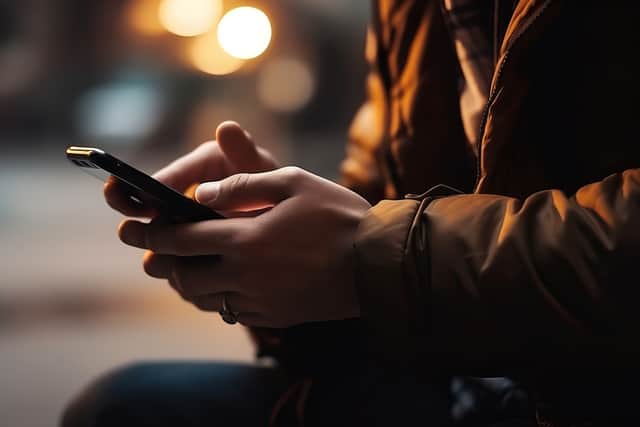 Person using their phone