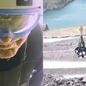 Great-grandad David Aris, aged 94, becomes the oldest person to take on the fastest zip line in the world.
