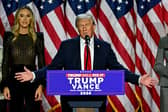 Donald Trump speaks during an election night event at the West Palm Beach Convention Centre in West Palm Beach, Florida, on 6 November (Photo: JIM WATSON/AFP via Getty Images)