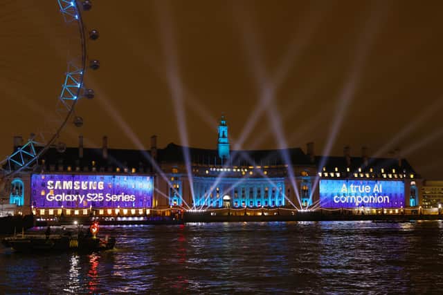 The display marks the launch of Samsung Galaxy S series