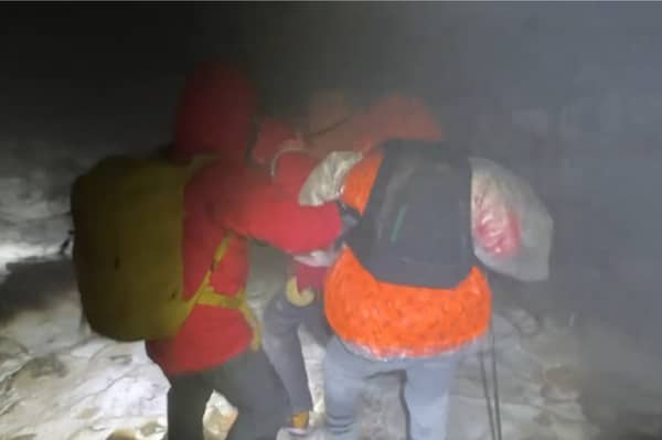 Teens rescued from Slieve Donard in strong winds and heavy rain.