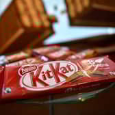 KitKat launches three ‘game-changing’ new bars, are they available? A pack of chocolate-covered wafer biscuit bar KitKat brand is displayed in the showroom of Swiss food giant's Nestle on October 20, 2016 in Vevey. Photo: AFP via Getty Images