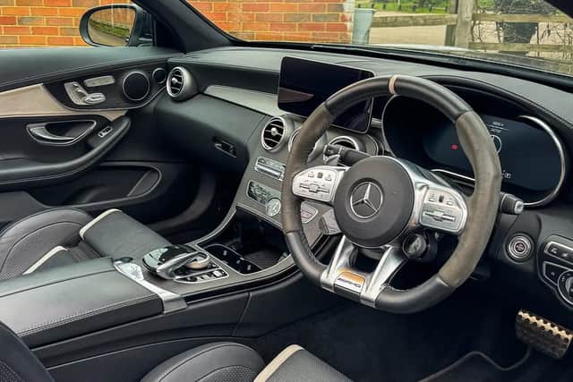 The interior features a host of AMG premium touches