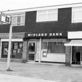 Midland Bank began life as the Birmingham and Midland Bank in 1836 and grew rapidly, becoming Midland Bank in 1923. Between the end of the First World War and the 1940 it was reportedly the biggest bank in the world. It was bought in 1992 by the Hong Kong and Shanghai Banking Corporation (HSBC) in what was then one of the largest deals in banking history and was renamed HSBC Bank in 1999. This photo shows a Midland Bank branch on White Lane, Gleadless, Sheffield, in June 1986.