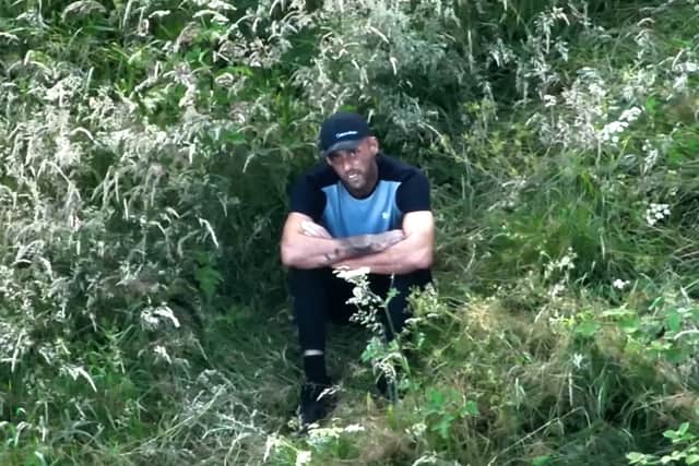Ainslie fled from the car into a nearby field but made it only half a kilometre before noticing the police drone