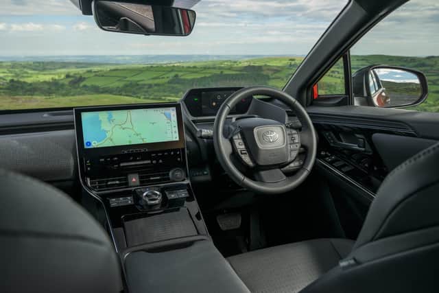The interior is less outlandish than the exterior, but it still has a welcome personality