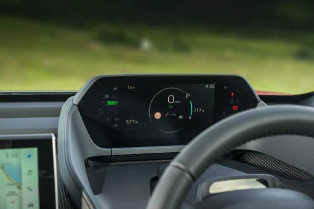 The small instrument display can get obscured by the steering wheel a bit too easily