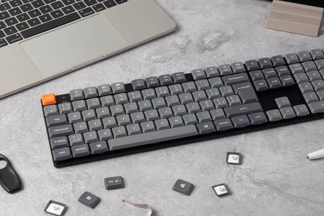 Swapping the keys is easy, because it comes with a handy tool to pick them out with