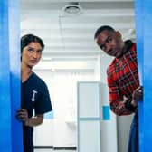 Varada Sethu (L) and Ncuti Gatwa (R) in Doctor Who
