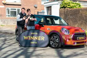 Andrew Heal woke up to see a familiar face at the door - and then he was given a massive prize