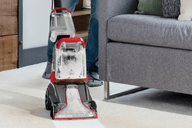  The lightweight Bissell PowerClean offers deep-cleaning power in a compact, easy-to-store unit