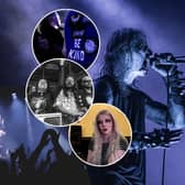 Inside Fortress Festival 2025. Hero image: 1349. Inset: Screengrabs from the video report including fans and (lower) Katherine Shepard aka Sylvaine. All photos credit Lucinda Herbert