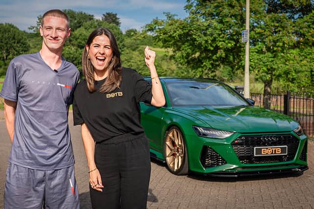 Presenter Katie Knight congratulated Mateusz in front of his family
