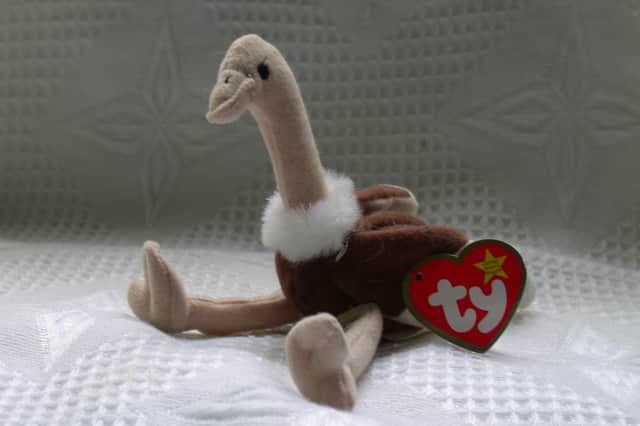 Stretchy the Ostrich was part of the hugely popular range of Teenie Beanie Babies toys which came with Happy Meals during the late 90s