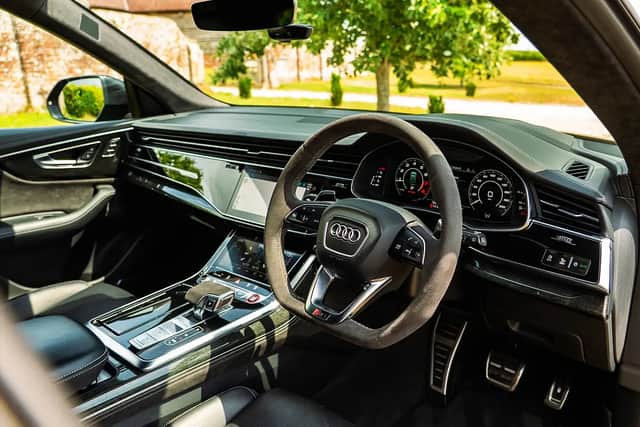 The interior is built around performance and luxury