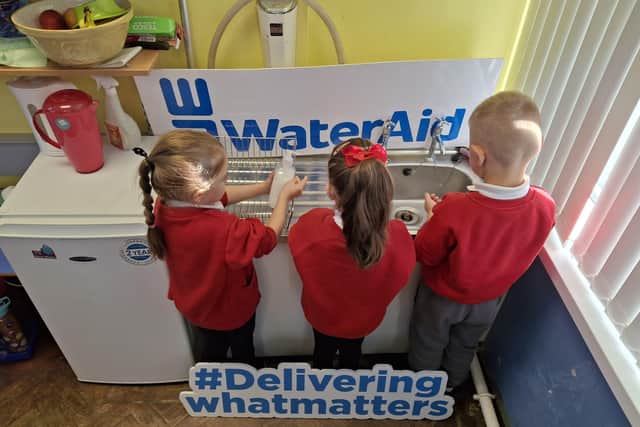 Carnmoney PS, Glengormley show how to wash your hands to keep the germs away