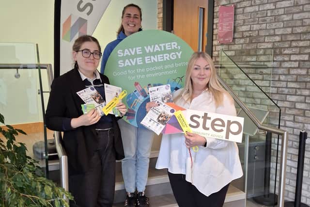 NI Water Education Officer Anna Killen, pictured with Jena Hershkowitz, Community Development Officer, Step NI, and Nuala Montague, Project Coordinator, Step NI.