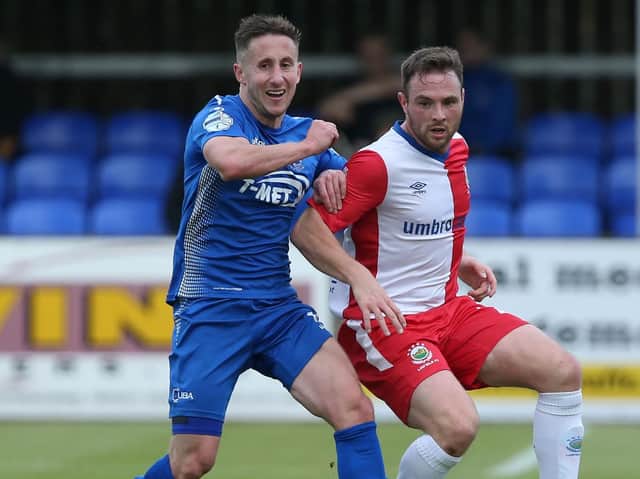 Dungannon Swifts' Michael Carville scored their winner at Institute.