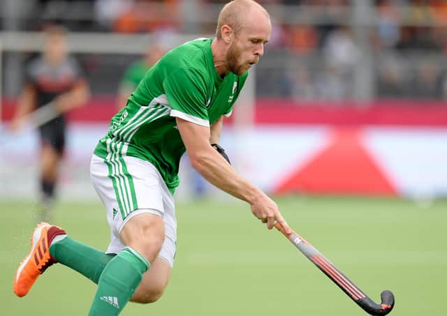 Eugene Magee on duty for Ireland. Pic by WorldSportPics/Frank Uijlenbroek.