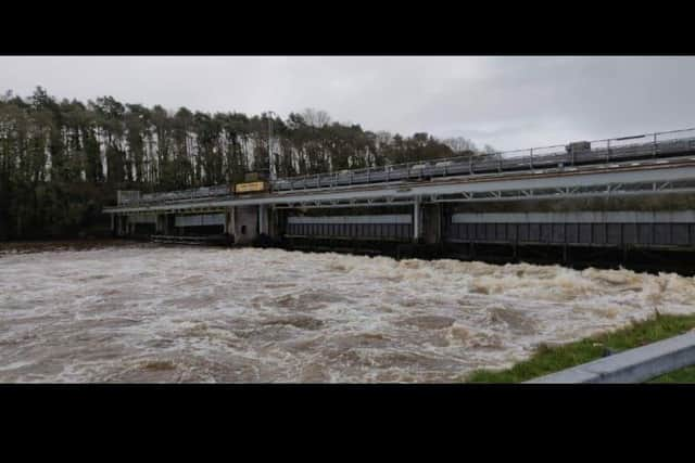 Flood gates at Portna in Lower Bann.