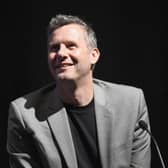 LONDON, ENGLAND - APRIL 09:  Comedian Adam Hills (Photo by Tabatha Fireman/Getty Images)