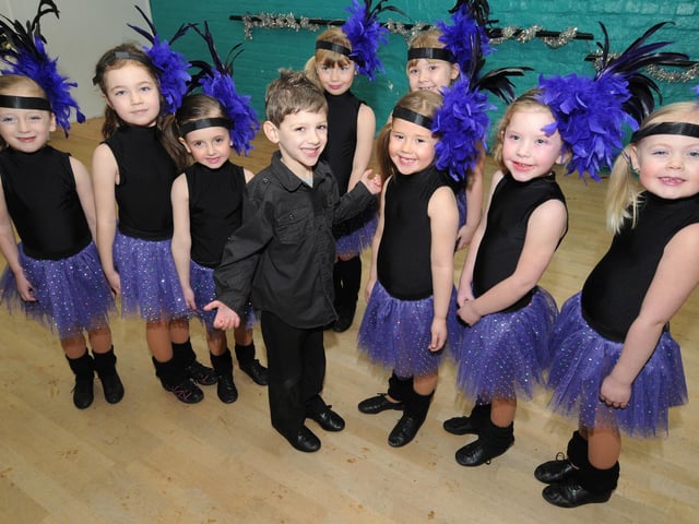 Tiny dancers: Children from Scarborough Dance Centre get ready to perform in the show's finale, the Rhythm of the Night.