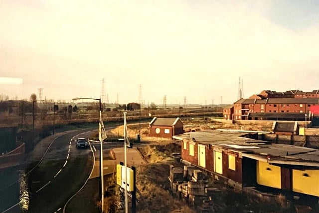 Construction of housing and apartments at Princes Reach/Victoria Mansions, on the former Dock Estate, Preston, taken in 1993. Photograph by John Henry Payne, courtesy of Andrew Sanderson