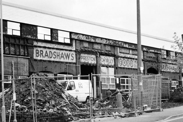More changes for Preston, this time with demolition of Bradshaws motor showroom on Marsh Lane. This building made way for the construction of the Penwortham Bypass around 1991